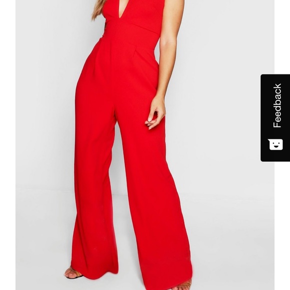 forever 21 jumpsuit red